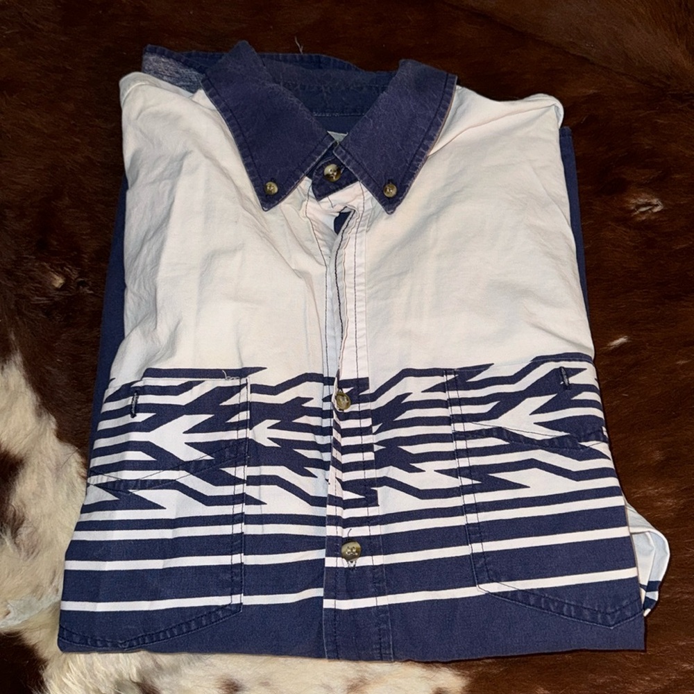 Vintage western button up express riders